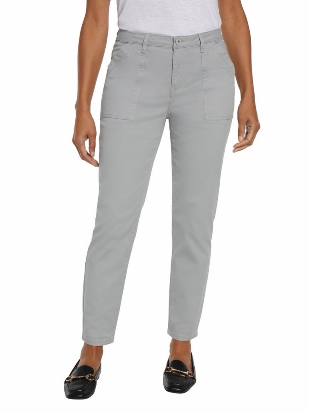 Banana Republic Women's Straight Ankle Jeans - Light Gray